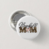 Baseball Mama Leopard Design Schlüsselanhänger Button (Vorne & Hinten)