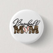 Baseball Mama Leopard Design Schlüsselanhänger Button (Vorderseite)