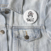 Baseball Mama Leopard Funny Softball Mama Button (Beispiel)