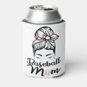 Baseball Mama Leopard Funny Softball Mama Dosenkühler (Kanne Rückseite)