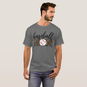 Baseball Mama Leopard Funny Softball Mama Mutter D T-Shirt (Vorne ganz)