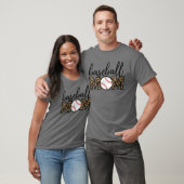 Baseball Mama Leopard Funny Softball Mama Mutter D T-Shirt (Unisex)