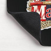 Baseball-Mama-Leopard Game Day Baseball-Saison für Mousepad (Ecke)