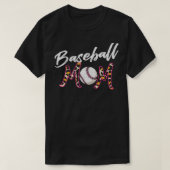Baseball-Mama Leopard gestört Design T-Shirt (Design vorne)
