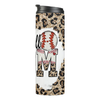 Baseball Mama Leopard Print Tumbler Sports Mama Thermosbecher