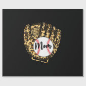Baseball Mama Leopard Softball Mama Muttertag 20 Geschenkpapier (Flach)