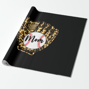 Baseball Mama Leopard Softball Mama Muttertag 20 Geschenkpapier