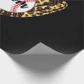 Baseball Mama Leopard Softball Mama Muttertag 20 Geschenkpapier (Ecke)