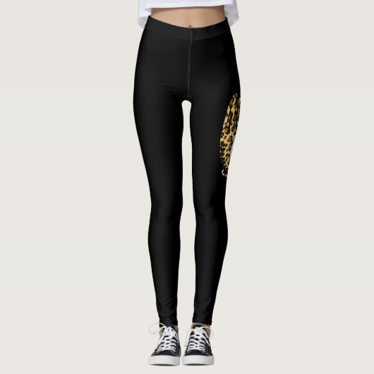 Baseball Mama Leopard Softball Mama Muttertag 20 Leggings (Vorderseite)