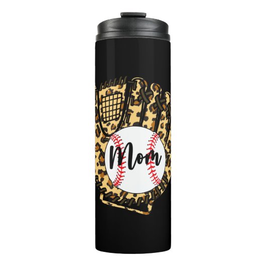 Baseball Mama Leopard Softball Mama Muttertag 20 Thermosbecher (Vorderseite)