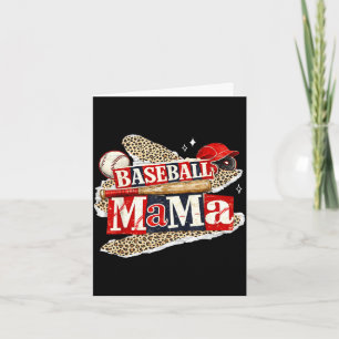 Baseball-Mama-Leopard-Spieltag Baseball-Saison für Karte