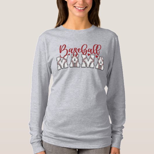 Baseball Mama Long Sleeve T-Shirt (Vorderseite)