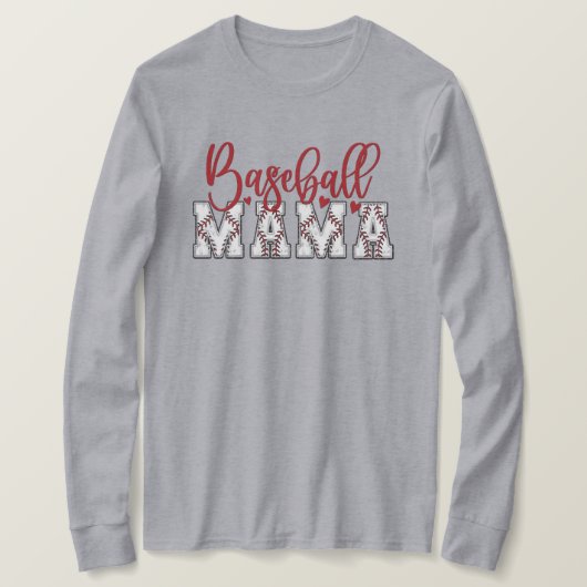 Baseball Mama Long Sleeve T-Shirt (Design vorne)