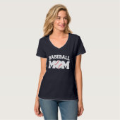 Baseball-Mama lustig und niedlich T-Shirt (Vorderseite Vollansicht)