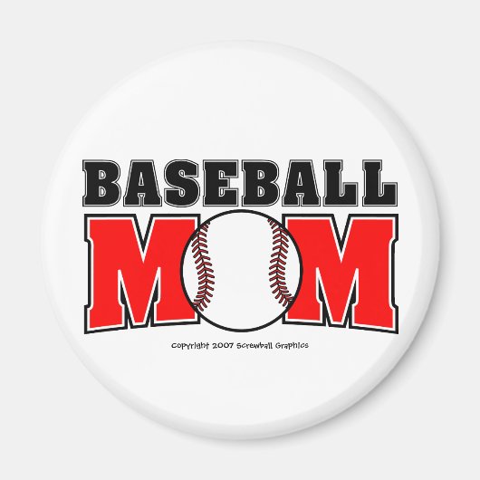 Baseball Mama Magnet (Vorne)