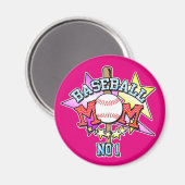 Baseball Mama Magnet (Vorderseite/Rückseite)