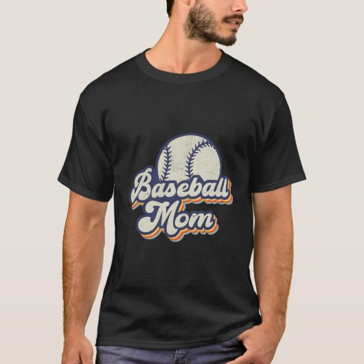 Baseball-Mama Mama-Muttertag T-Shirt (Vorderseite)