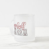 Baseball Mama Mattierte Tasse (Vorderseite Links)