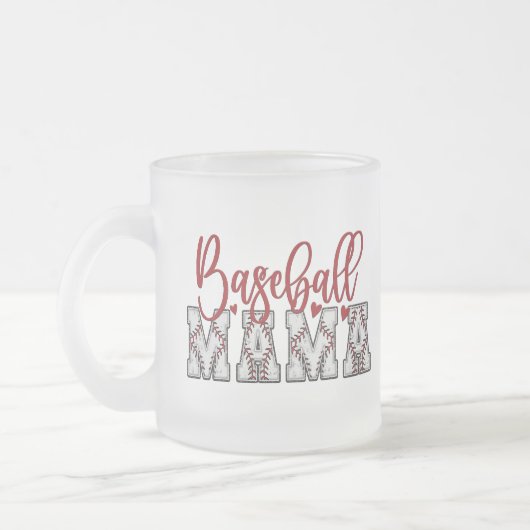 Baseball Mama Mattierte Tasse (Links)