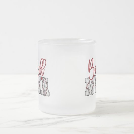 Baseball Mama Mattierte Tasse (Mittel)
