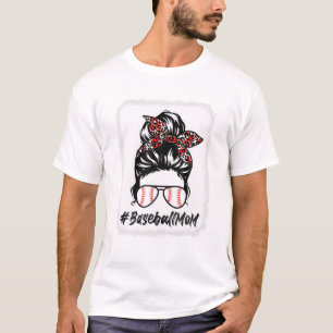 Baseball Mama Messy Bundle Muttertag für Frauen T-Shirt