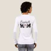 Baseball-Mama mit Coquette-Schleife Tri-Blend Shirt (Voller Rückseite)