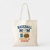Baseball-Mama mit Kaffee und Heiterkeit Tragetasche (Rückseite)