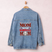 Baseball Mama Muttertag Retro Sport Mama Jeansjacke (Hangar)