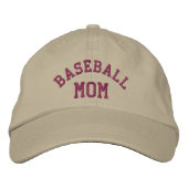 Baseball-Mama niedlich Bestickte Baseballkappe (Vorderseite)