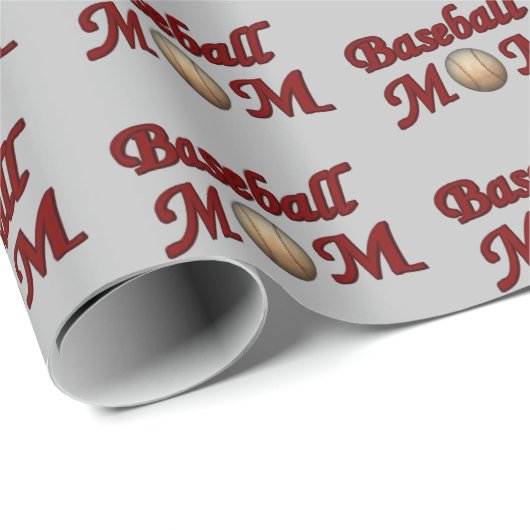 Baseball-Mama Niedlich Geschenkpapier (Rolleneckpunkt)
