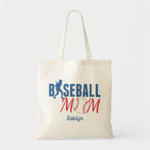 Baseball-Mama Niedlich Monogram Blue Red
