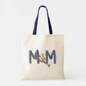 Baseball Mama Niedlich Navy Preppy Sports Mama Tragetasche (Rückseite)