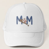 Baseball Mama Niedlich Navy Preppy Sports Mama Truckerkappe (Vorderseite)