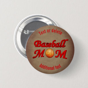 Baseball-Mama Niedlich Personalisiert Button