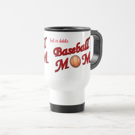 Baseball-Mama Niedlich Personalisiert Reisebecher (VorderseiteRechts)