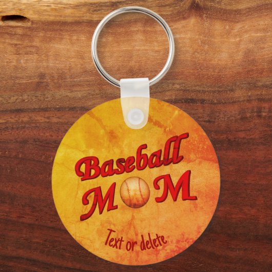 Baseball-Mama Niedlich Personalisiert Schlüsselanhänger (Vorderseite)