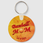 Baseball-Mama Niedlich Personalisiert Schlüsselanhänger (Rückseite)