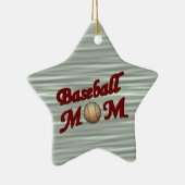 Baseball-Mama-niedliche kundengerechte Verzierung Keramik Ornament (Rechts)