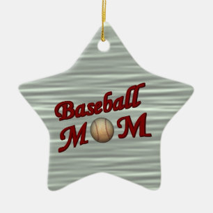 Baseball-Mama-niedliche kundengerechte Verzierung Keramik Ornament