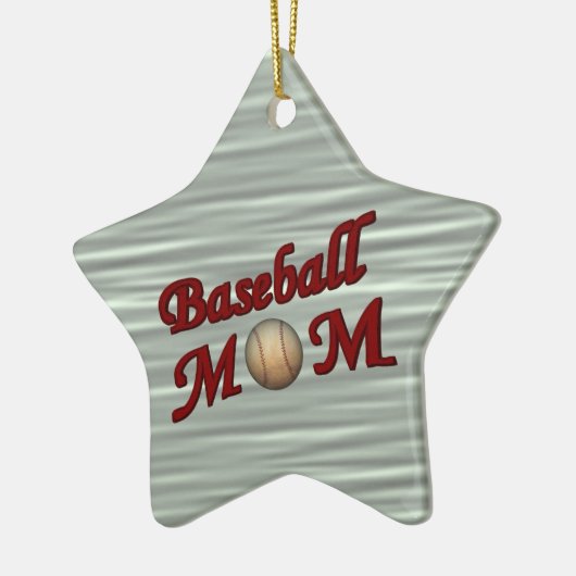 Baseball-Mama-niedliche kundengerechte Verzierung Keramik Ornament (Links)