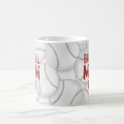 Baseball-Mama Niedliche Sport-Personalisierte Numm Kaffeetasse (Mittel)