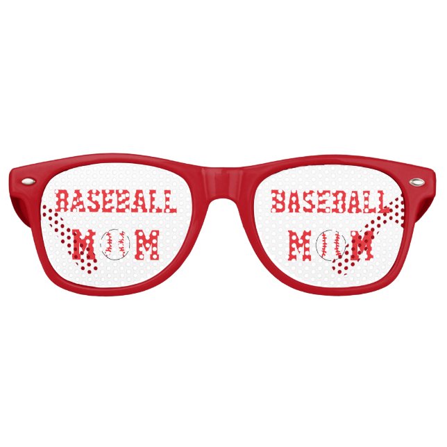 Baseball-Mama Partybrille (Vorderseite)