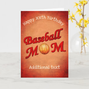 Baseball-Mama Personalisiert Geburtstagskarte Karte