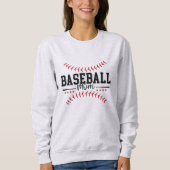 Baseball-Mama Personalisiert zurück Baseballstich Sweatshirt (Vorderseite)