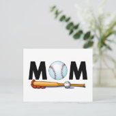 Baseball-Mama Postkarte (Stehend Vorderseite)