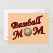 Baseball-Mama-Postkarte Postkarte (Vorne/Hinten)