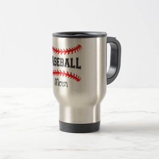 Baseball-Mama-Reise/-Tasse Reisebecher (VorderseiteRechts)