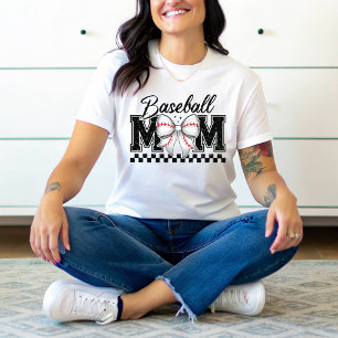 Baseball Mama Retro Mama Coquette Bow Tri-Blend Shirt