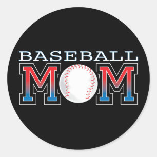 Baseball-Mama Runder Aufkleber