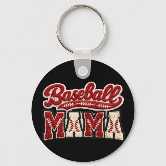 Baseball-Mama Schlüsselanhänger (Vorderseite)